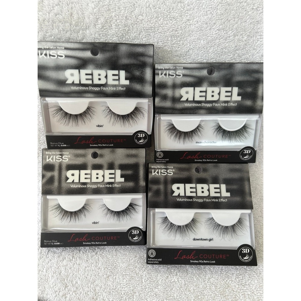 Kiss Rebel Voluminous Shaggy Faux Mink Couture X4 Eyelashes